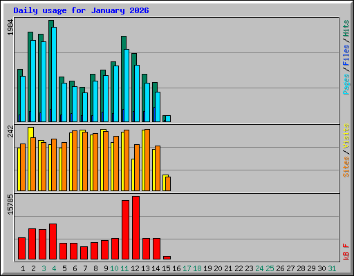 Daily usage for January 2026