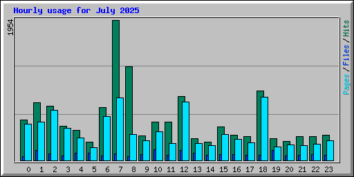Hourly usage for July 2025