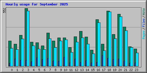 Hourly usage for September 2025
